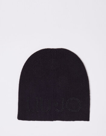 LIU JO-CAPPELLO LOGO BORCHIE-LJ2F3030M0300 NERO