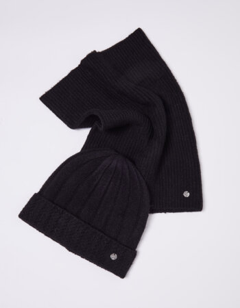 LIU JO-COORDINATO COLLO/BEANIE-LJ2F3045M0300 NERO