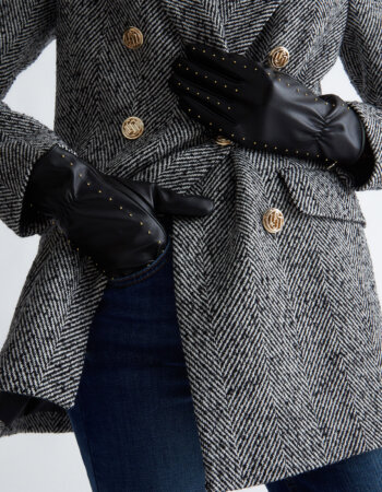 LIU JO-GUANTO BASIC CON BORCHIE-LJ2F3155E0003 NERO