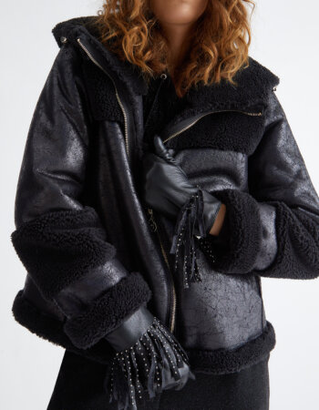 LIU JO-GUANTI CON FRANGE-LJ2F3157E0003 NERO