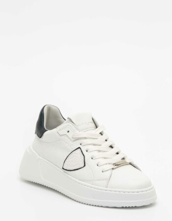 PHILIPPE MODEL-SCARPA TRES TEMPLE LOW WOMAN-PHBJLDWM02 BIANCONERO