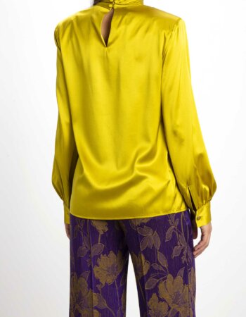 PINKO-BLUSA BABI SATIN STRETCH-PKBABI GREEN