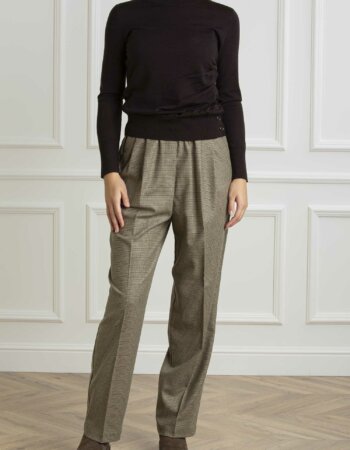 PINKO-MAGLIA DIRASPATURA 100% LANA-PKDIRASPATURA MARRONE