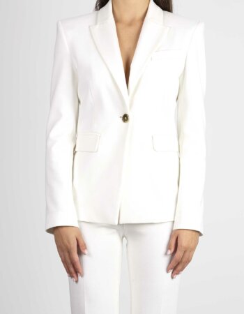 PINKO-GIACCA PUNTO STOFFA-PKGIANBURRASCA BIANCO