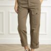 PINKO-PANTALONE GLOBO RASO-PKGLOBO MARRONE