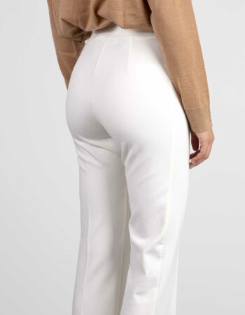 PINKO-PANTALONE PUNTO STOFFA-PKHULHAA23 BIANCO