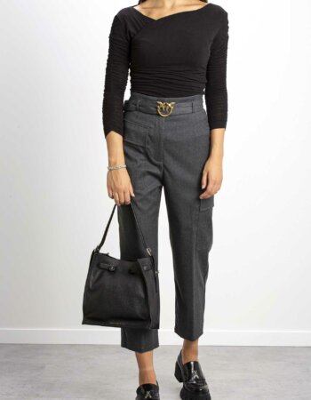 PINKO-MAGLIA MARCELLA IN JERSEY MISTO-PKMARCELLA BLACK