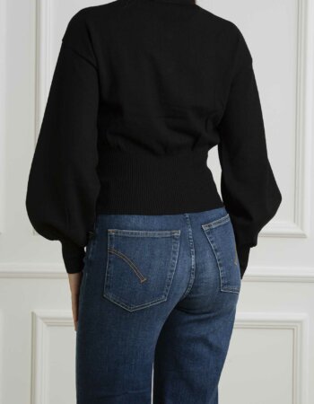 PINKO-MAGLIA RIMONTAGGIO COSTINA-PKRIMONTAGGIO NERO