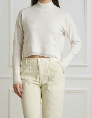 PINKO-MAGLIA SPUMA MIX CACHEMIRE-PKSPUMA BIANCO