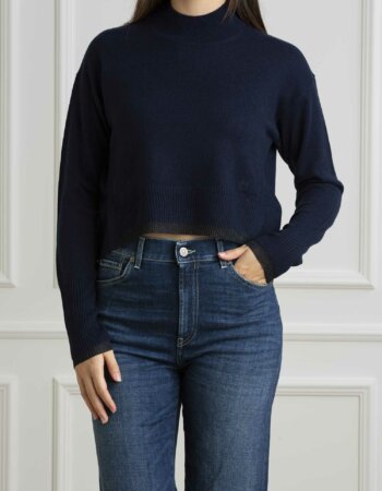 PINKO-MAGLIA SPUMA MIX CACHEMIRE-PKSPUMA BLU