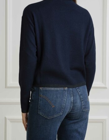 PINKO-MAGLIA SPUMA MIX CACHEMIRE-PKSPUMA BLU