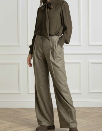 PINKO-PANTALONE VASETTO FLANELLA-PKVASETTO CAMMELLO