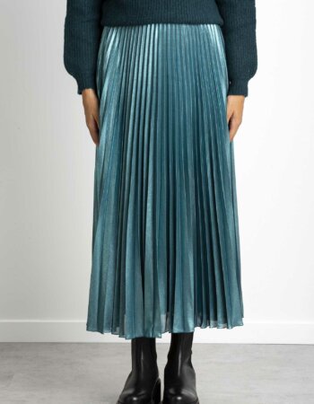 PATRIZIA PEPE-GONNA PLISSE' LAMINATA-PP2G0885A188 CEDAR