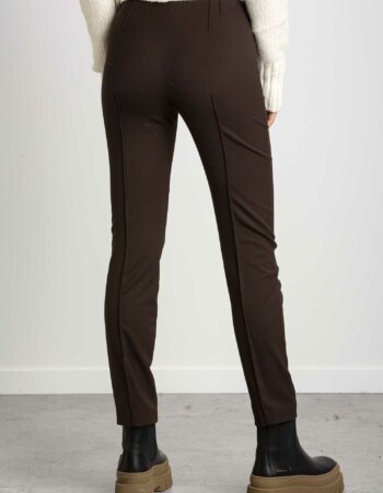 PATRIZIA PEPE-PANTALONE CON NERVATURE-PP2P1451A1PH MARRONE