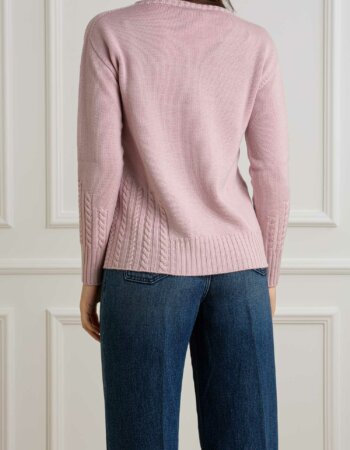 YOU GET IT-MAGLIA GIRO TRECCIA-PRE324715 ROSA