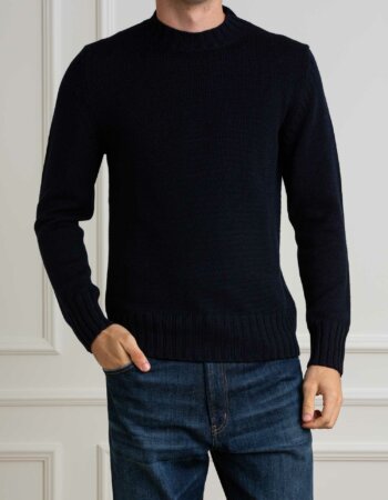 CUSTOMER LOVERS-MAGLIA GIRO COLLO ALTO F5 MERINOS-PRI4263A BLU