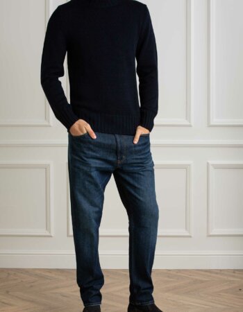 CUSTOMER LOVERS-MAGLIA GIRO COLLO ALTO F5 MERINOS-PRI4263A BLU