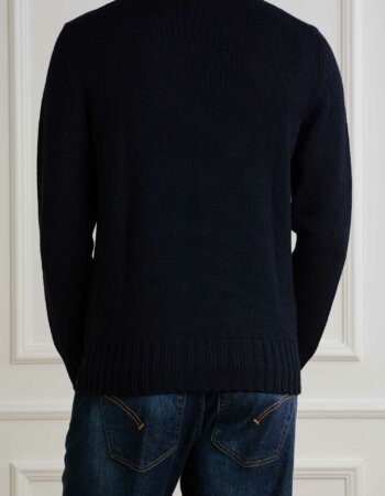 CUSTOMER LOVERS-MAGLIA GIRO COLLO ALTO F5 MERINOS-PRI4263A BLU