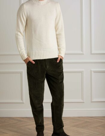 CUSTOMER LOVERS-MAGLIA GIRO COLLO ALTO F5 MERINOS-PRI4263A PANNA