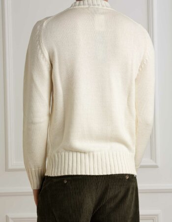 CUSTOMER LOVERS-MAGLIA GIRO COLLO ALTO F5 MERINOS-PRI4263A PANNA