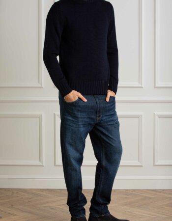 CUSTOMER LOVERS-MAGLIA GIRO F5 MERINOS-PRI4263 BLU