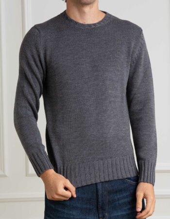 CUSTOMER LOVERS-MAGLIA GIRO F5 MERINOS-PRI4263 GRIGIO