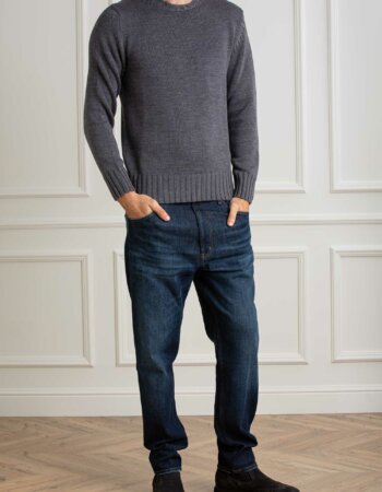 CUSTOMER LOVERS-MAGLIA GIRO F5 MERINOS-PRI4263 GRIGIO