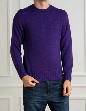 CUSTOMER LOVERS-MAGLIA GIRO F5 MERINOS-PRI4263 VIOLA