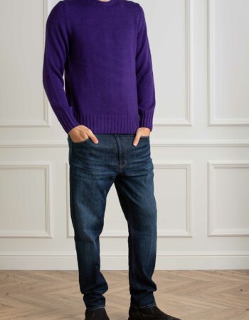 CUSTOMER LOVERS-MAGLIA GIRO F5 MERINOS-PRI4263 VIOLA