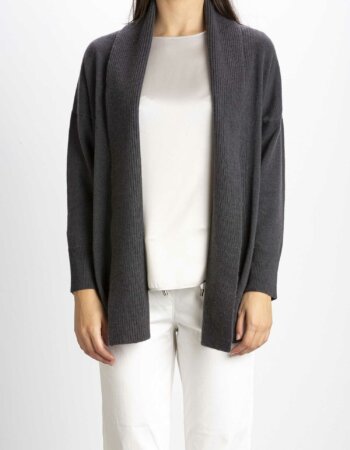 PUROTATTO-CARDIGAN LUNGO 2 FILI-PUR2137 GRS