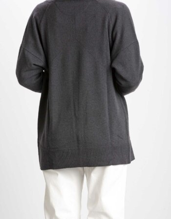 PUROTATTO-CARDIGAN LUNGO 2 FILI-PUR2137 GRS