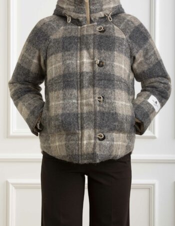 PEUTEREY-GIACCA IN MAGLIA DONNA-PYTAMBOCWOOLCHECK SABBIA