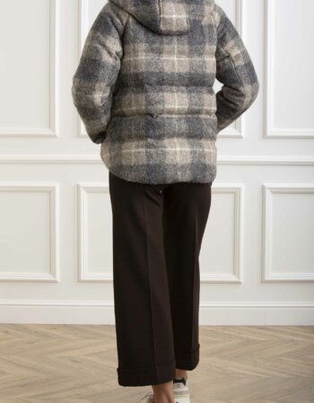 PEUTEREY-GIACCA IN MAGLIA DONNA-PYTAMBOCWOOLCHECK SABBIA