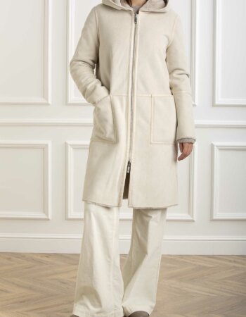 RINO PELLE-ECOMONTONE REVERSIBILE LUNGO CON ZIP-RINTINOVA BEARCH