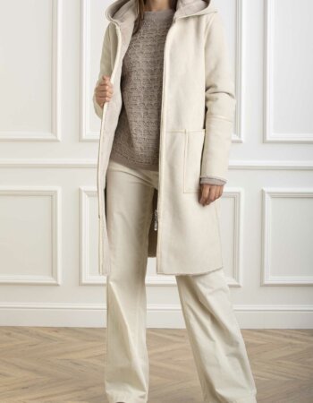 RINO PELLE-ECOMONTONE REVERSIBILE LUNGO CON ZIP-RINTINOVA BEARCH