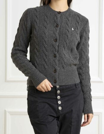 RALPH LAUREN-CARDIGAN  M/L-RL910443A24 GREY