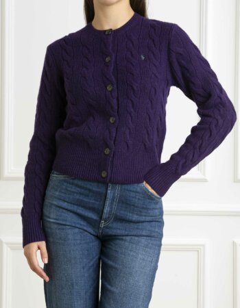 RALPH LAUREN-CARDIGAN  M/L-RL910443A24 PURPLE