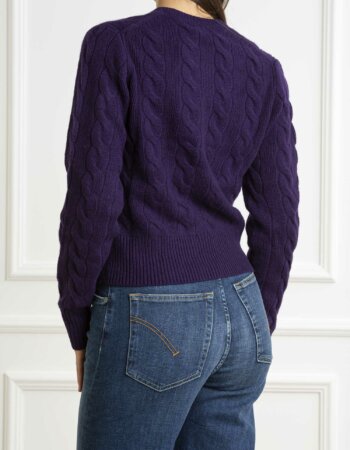 RALPH LAUREN-CARDIGAN  M/L-RL910443A24 PURPLE