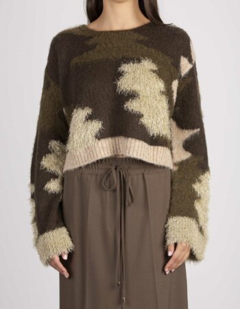 SEMICOUTURE-MAGLIA LETITIA-SEMY3WF01 CAMOUFLAGE