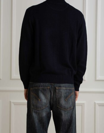 SUN68-MAGLIA FUL ZIP-SNK44114 NAVY