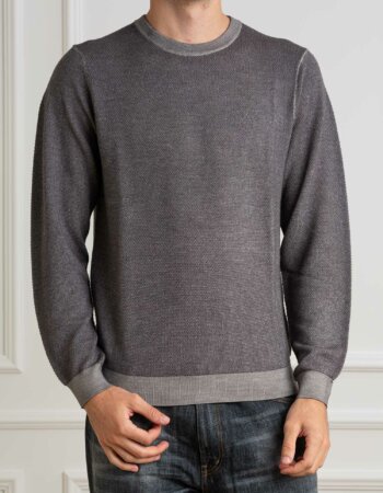 SUN68-FELPA ROUND VINTAGE RICE-SNK44145 GRIGIO