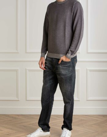 SUN68-FELPA ROUND VINTAGE RICE-SNK44145 GRIGIO