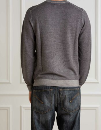 SUN68-FELPA ROUND VINTAGE RICE-SNK44145 GRIGIO