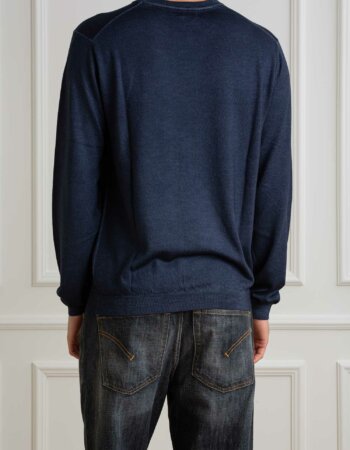 SUN68-FELPA ROUND VINTAGE PLAIN-SNK44147 NAVY