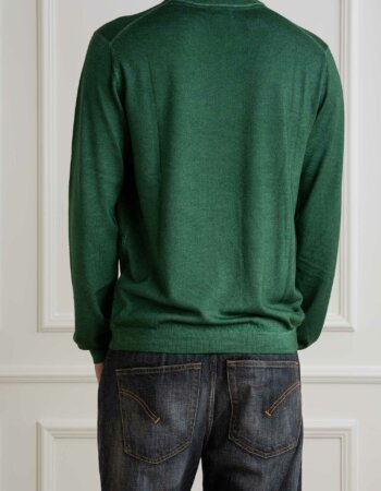 SUN68-FELPA ROUND VINTAGE PLAIN-SNK44147 VERDE