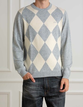 SUN68-FELPA ROUND ARGYLE WARM-SNK44180 GRIGIO