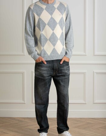 SUN68-FELPA ROUND ARGYLE WARM-SNK44180 GRIGIO