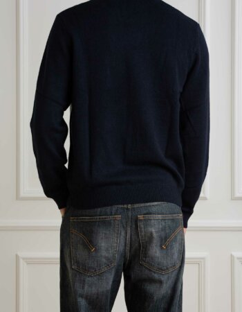 SUN68-FELPA ROUND ARGYLE WARM-SNK44180 NAVY