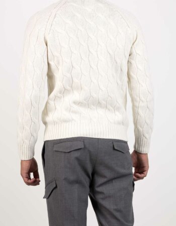 TAGLIATORE-MAGLIA DOLCEVITA TRECCIA-TADERKGSI2308 PANNA