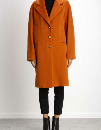 TAGLIATORE-CAPPOTTO MISTO KAS. MONO PETTO-TAKYRA350001U ARANCIO